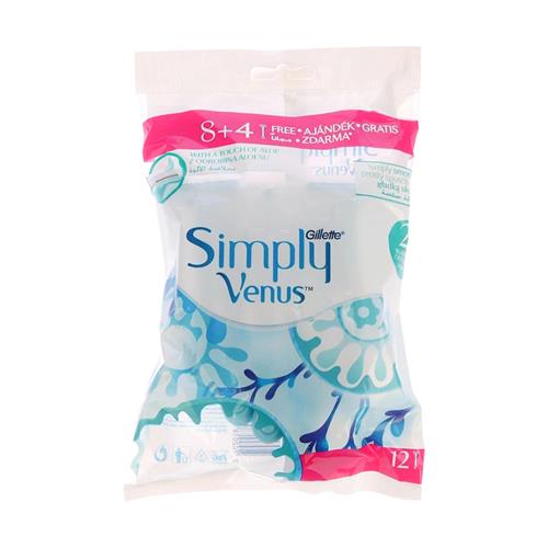 خودتراش 2لبه ژیلت مدل Simply Venus بسته 12 عددی