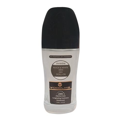 مام رول مردانه وودلایک مدل Invisible Black and White حجم 75 میلی لیتر