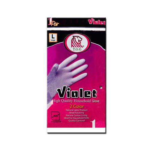 دستکش ساق کوتاه دو رنگ ویولت سایز بزرگ