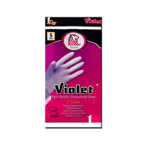 دستکش ساق کوتاه دو رنگ ویولت سایز کوچک