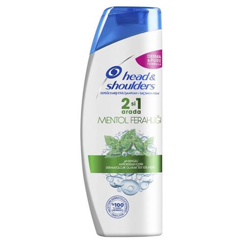  شامپو ضدشوره و مراقبت از مو  2*1 head & shoulders حاوی عصاره نعنا حجم 400 میلی