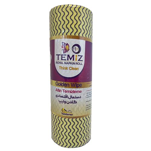 دستمال رول تمیز مدل گلدن وایپ 12عددی   