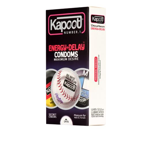 کاندوم تاخیری مدل Energy Delay  کاپوت بسته 12 عددی