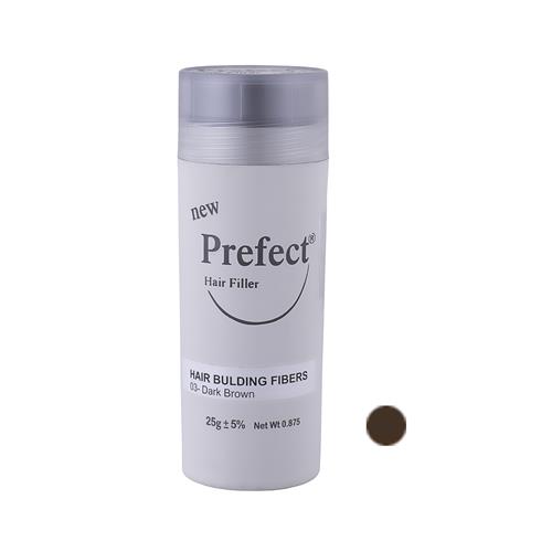 پودر پرپشت کننده مو پرفکت کد 03رنگ قهوه ای تیره مقدار 25 گرم