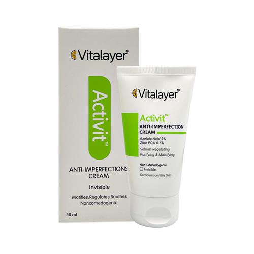 کرم ضد جوش بی رنگ اکتی ویت ویتالیر حجم 40 میل