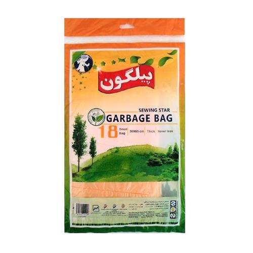 کیسه زباله پیلگون مدل دوخت ستاره ای سایز50*65 کوچک 18عددی