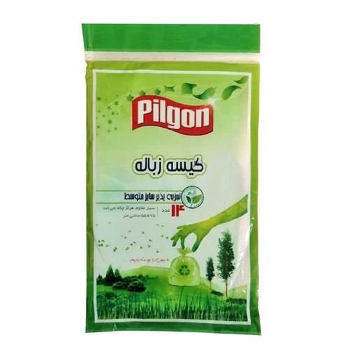 کیسه زباله پیلگون مدل دوخت ستاره ای سایز75*55 متوسط14عددی
