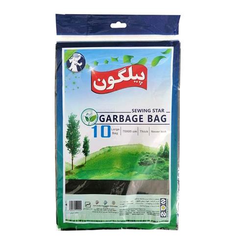 کیسه زباله پیلگون مدل دوخت ستاره ای سایز70*85 بزرگ10عددی