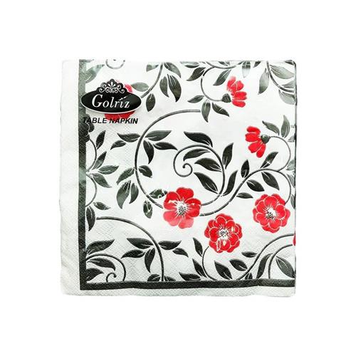 دستمال سفره گلریز مدل table napkin طرح گلدار بسته 20 عددی