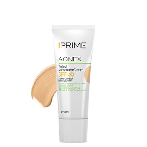 کرم ضد آفتاب رنگی پریم مدل Acnex Tinted SPF 60  حجم 40 میلی لیتر