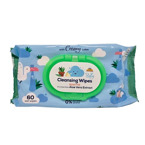 دستمال مرطوب کودک کانواس 60 برگ