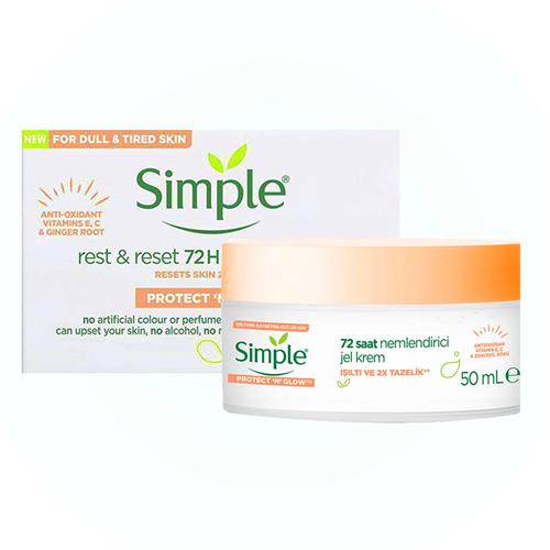  کرم آبرسان 72 ساعته سیمپل نارنجی حجم 50 میلی لیتر 