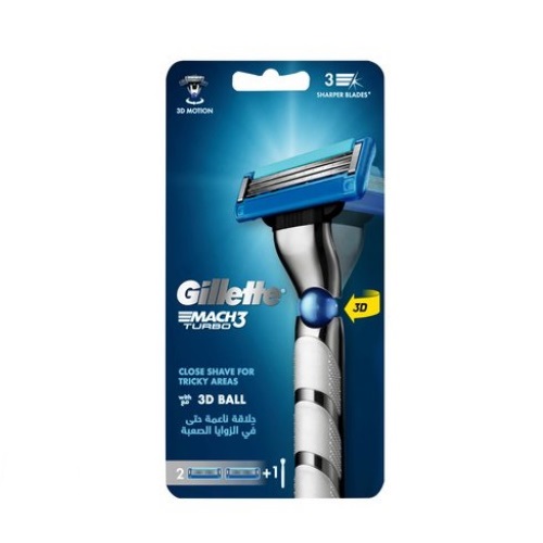 خودتراش 3 تیغ ژیلت مدل مچ تری توربو با یک یدک