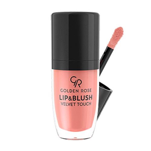 رژلب و رژگونه گلدن رز مدل Velvet Touch 