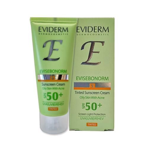 کرم ضدآفتاب رنگی اویدرم مدل ضدجوش حجم 50 میل