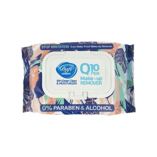 دستمال مرطوب پاک کننده آرایش دافی مدل Q10  بسته 50 عددی
