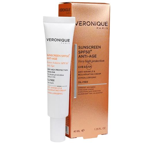 ضد آفتاب ضد چروک +SPF50 فاقد چربی ورونیک حجم 40 میل 