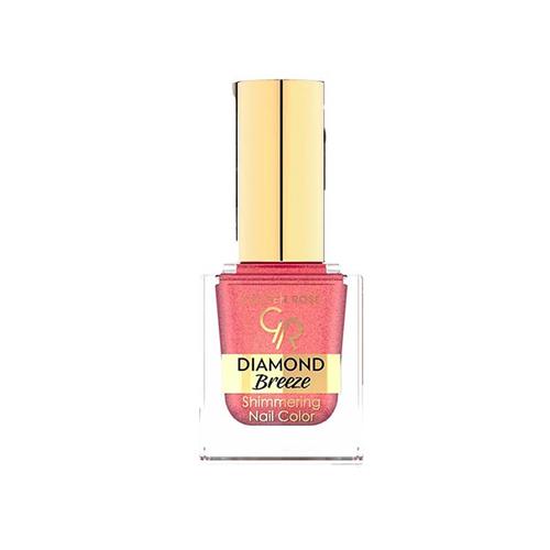 لاک ناخن براق گلدن رز مدل DIAMOND BREEZE شماره 02 رنگ PINK SPARKLE حجم  10.5 میل