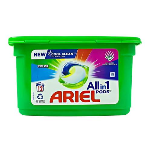  قرص بالشتکی ماشین لباسشویی All in 1 آریل  بسته 12 عددی