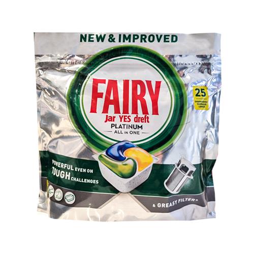 قرص ماشین ظرفشویی فیری مدل پلاتینیوم All In One بسته 25 عددی