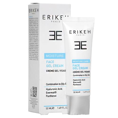  ژل کرم مرطوب کننده مناسب پوست‌های مختلط تا چرب اریکه حجم 50 میل 