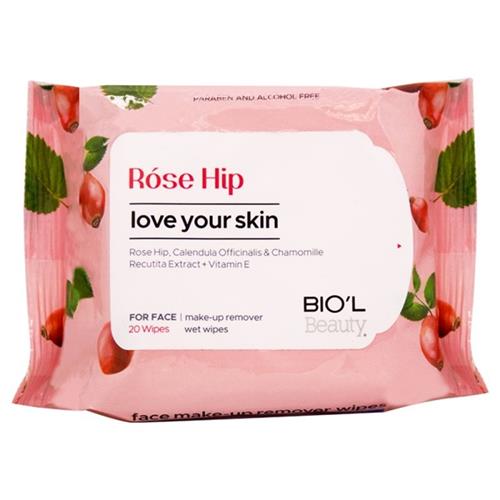 دستمال مرطوب آرایش بیول مدل ROSE HIP