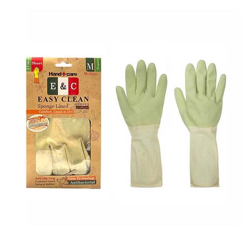 دستکش نظافت ساق کوتاه ایزی کلین مدل Sponge Lined سایز M