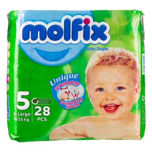پوشک بچه مولفیکس سایز 5 اقتصادی