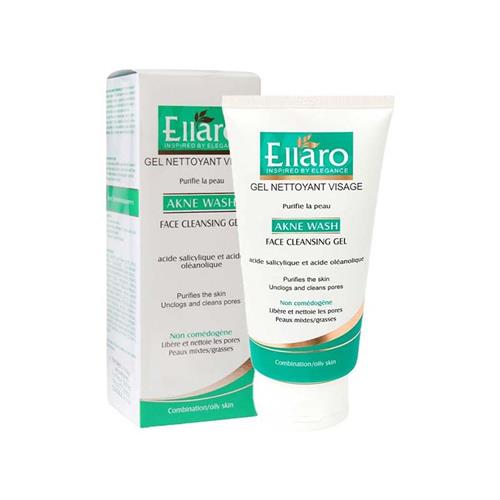 ژل شستشو صورت الارو مدل AKNE WASH مناسب پوست چرب و مختلط حجم 150 میل