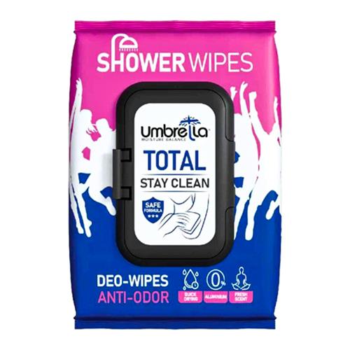 دستمال مرطوب خوشبو کننده بدن آمبرلا مدل Total تعداد 50 عددی