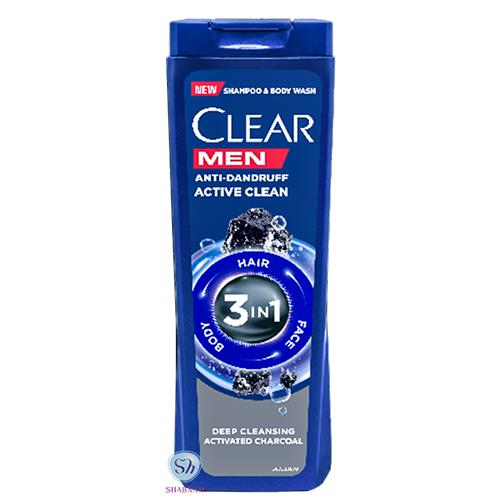 شامپو ضد شوره کلیر حاوی زغال فعال با عملکرد سه گانه مناسب آقایان 400 میل