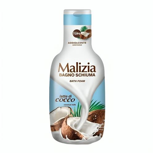 فوم حمام مغذی مالیزیا Coconut Milk حاوی عصاره بادام و رایحه نارگیل حجم 1000 میل