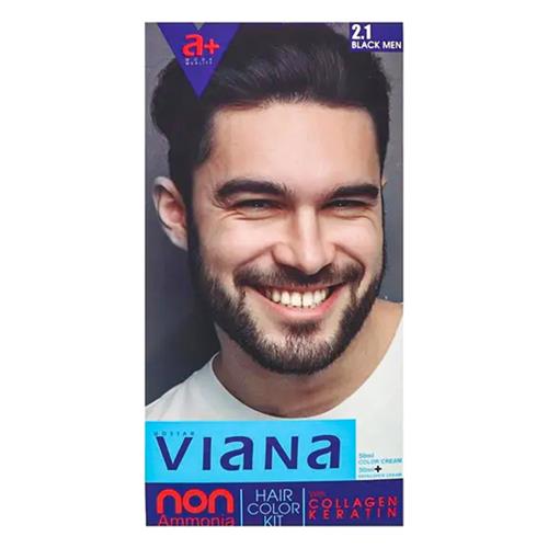 کیت رنگ مو آقایان ویانا شماره 2.1 حجم 50 میلی لیتر رنگ مشکی