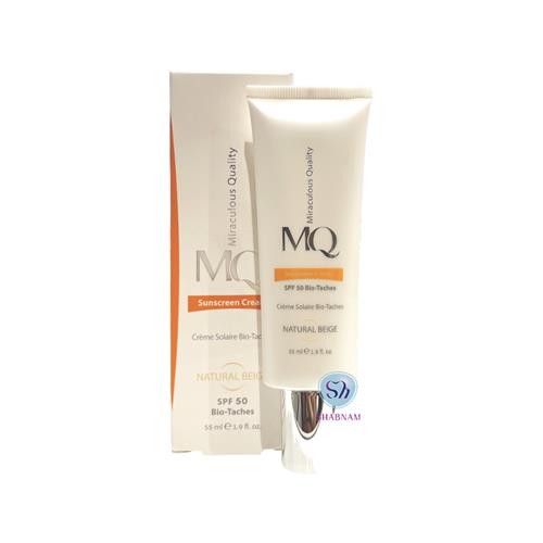 ضدآفتاب رنگی بژ طبیعی ام کیو MQ مدل بایوتچ  Bio-Taches  حجم 55 میل