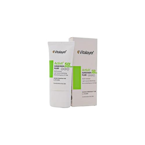کرم ضدآفتاب بی رنگ فلوئیدی اکتیویت Activit ویتالیر 50 میل