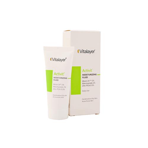  فلوئید مرطوب کننده صورت پوست چرب اکتیویت Activit ویتالیر حجم 40 میل