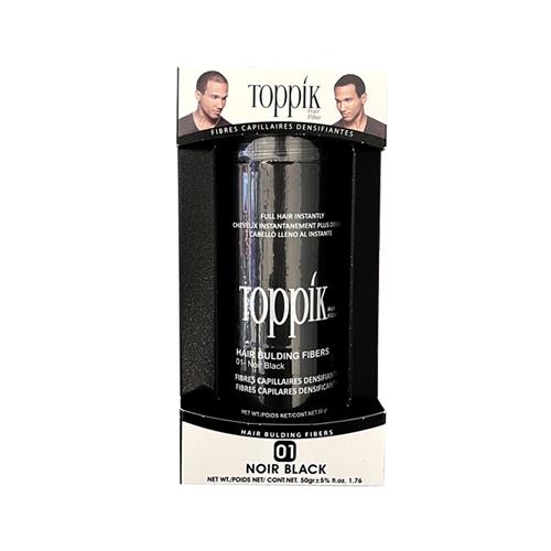 فیبرهای پرپشت کننده مو تاپیک (Toppik) رنگ مشکی تیره شماره 1 حجم 50 گرم
