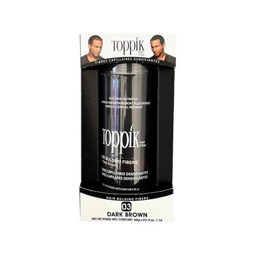 فیبرهای پرپشت کننده مو تاپیک (Toppik) رنگ قهوه ای شماره 3 حجم 50 گرم 