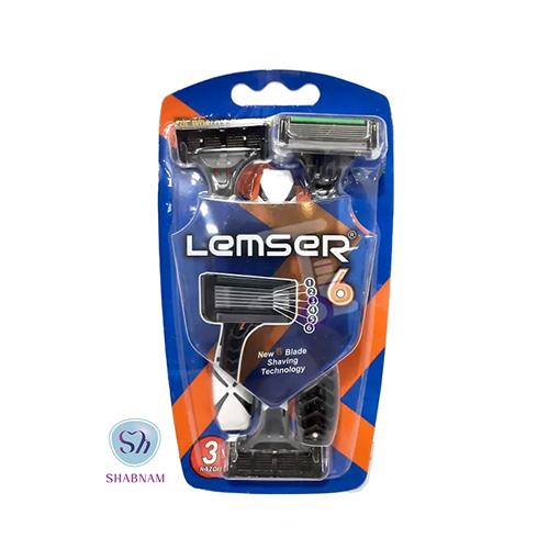 خودتراش 6لبه لمسر بسته 3 عددی