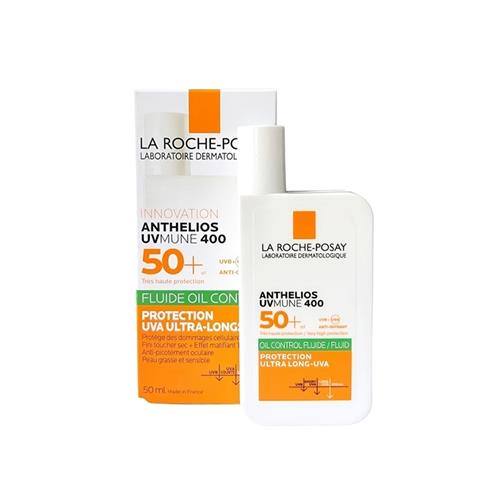 ضدآفتاب بی رنگ فلوئیدی spf50 لاروش پوزای مدل Anthelios UVmune 400 حجم 50میل