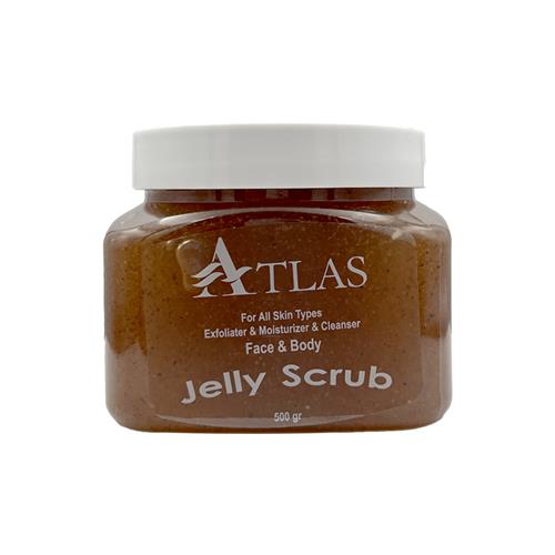 اسکراب شنی ژله ای بدن و صورت اطلس حجم 500 میل 