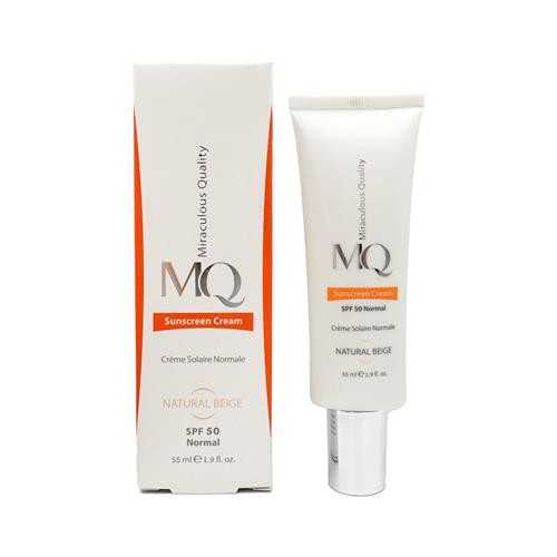 ضدآفتاب بژ طبیعی ام کیو MQ مدل نرمال Normal حجم 55 میل