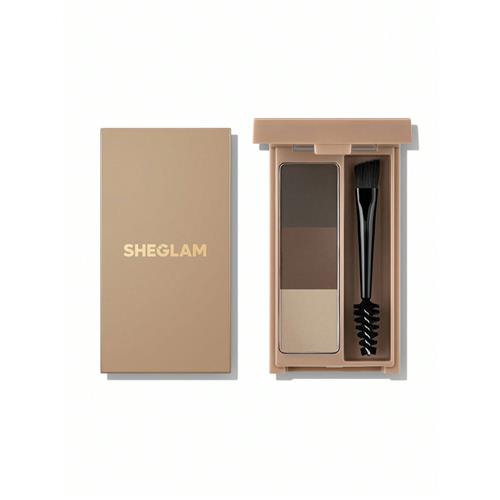 پالت سایه ابرو 3 رنگ شیگلم مدل Puff Brow
