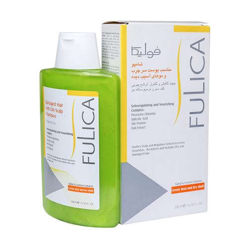 شامپو موهای آسیب دیده و پوست سر چرب فولیکا 200 میلی لیتر