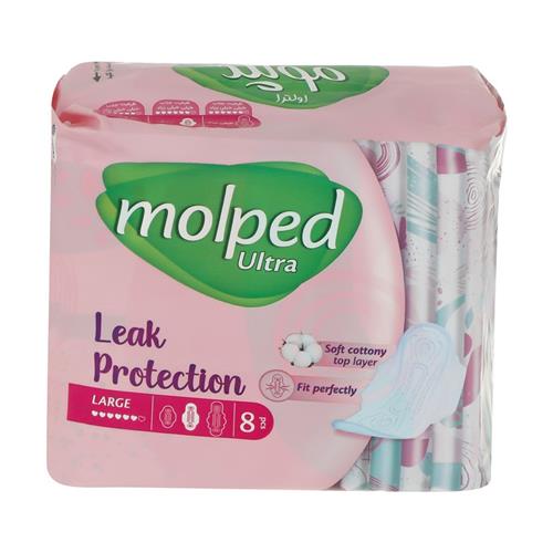 نوار بهداشتی مولپد مدل ultra بسته تکی بزرگ 8 عددی
