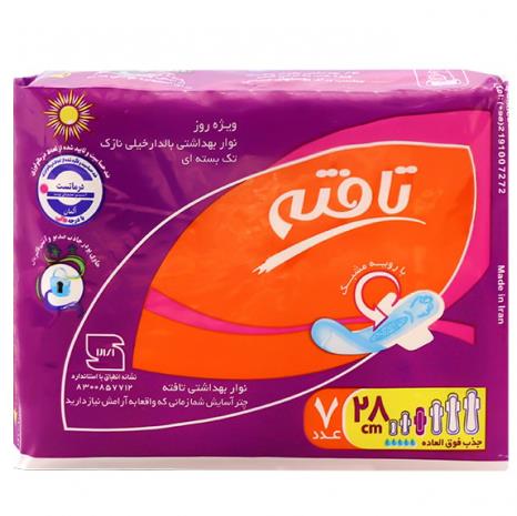 نوار بهداشتی بالدار تافته با رویه مشبک ویژه روز