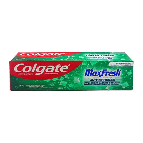 خمیر دندان کلگیت سری Max Fresh مدل ULTRAFREEZE سبز حجم 100 میل 