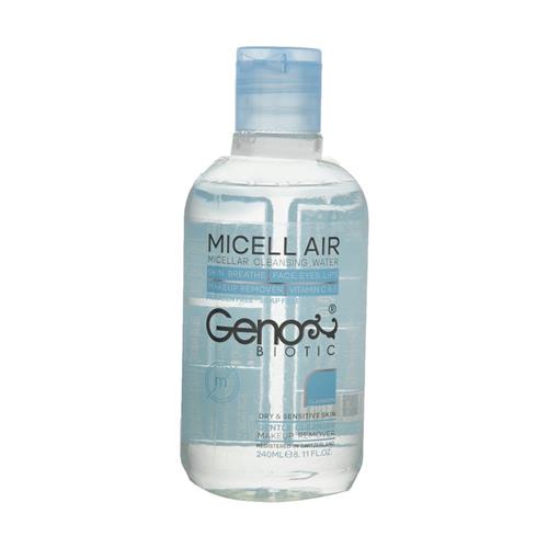 محلول پاک کننده آرایش صورت ژنوبایوتیک مناسب پوست خشک و حساس حجم 240میل