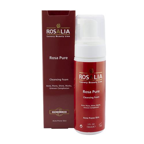 فوم پاک کننده رزالیا مخصوص پوست چرب و جوش دار مدل Rosa Pure حجم 150 میل