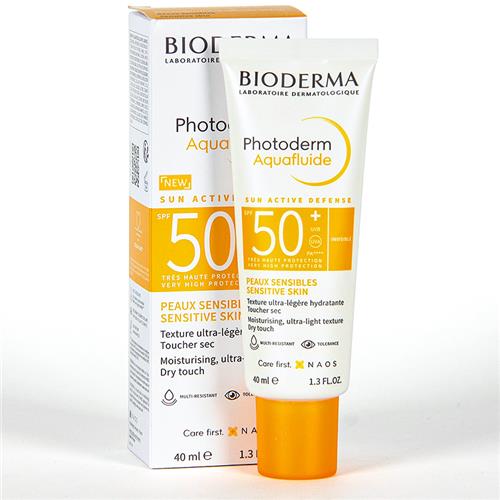 کرم ضد آفتاب بایودرما مدل photoderm aquafluide حاوی spf 50 حجم 40 میل